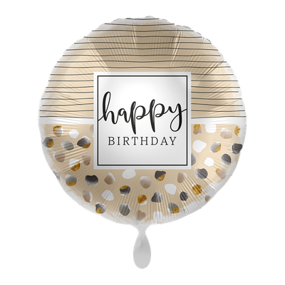 Birthday Natural Dots &amp; Stripes - ENG