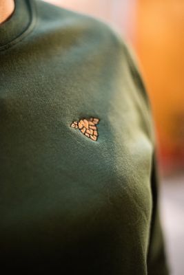 Curieuzegeuze Sweater Uniseks - Bottle Green
