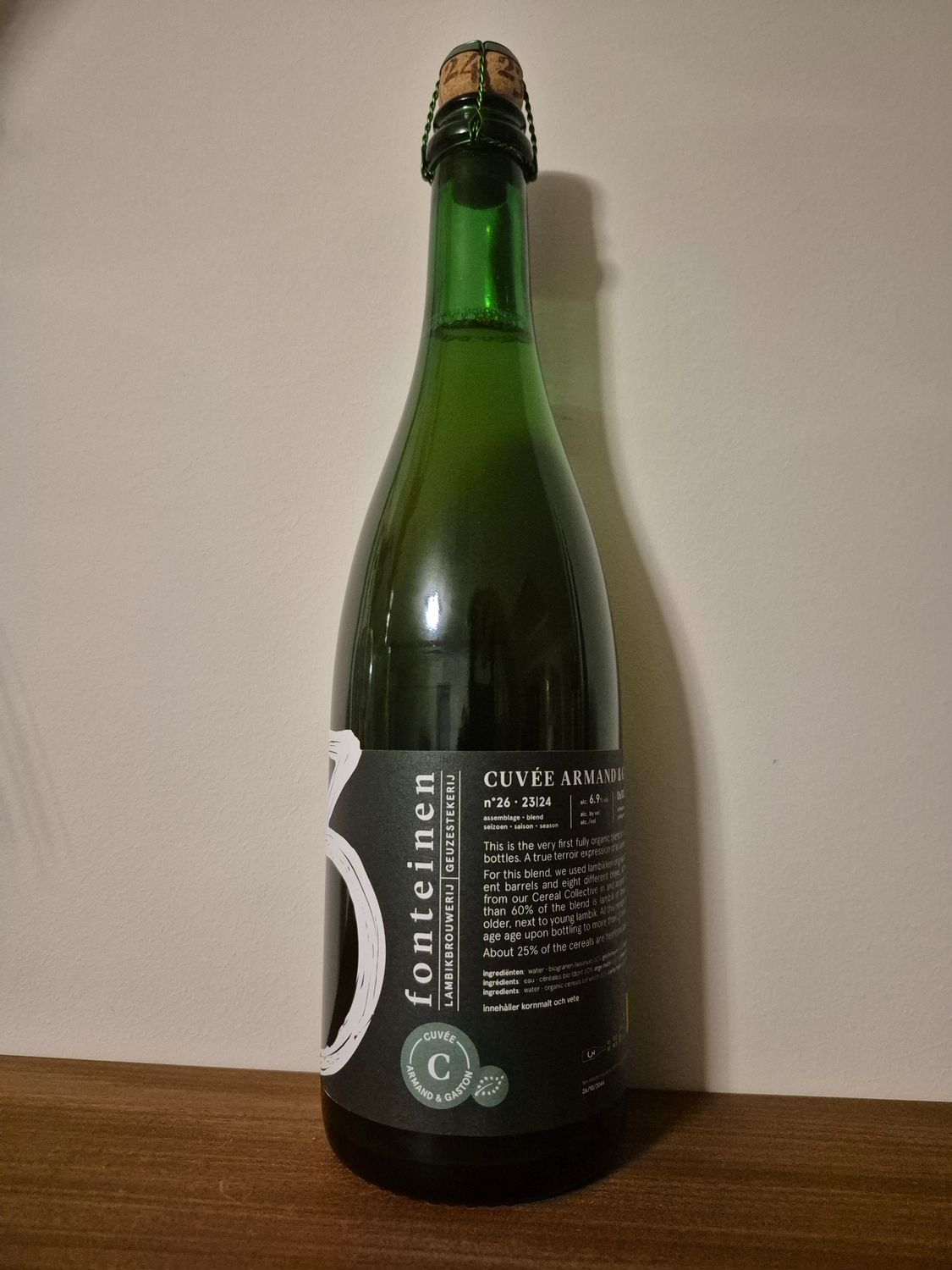 3 Fonteinen Cuvée Armand &amp; Gaston Oude Geuze BIO | 75cl