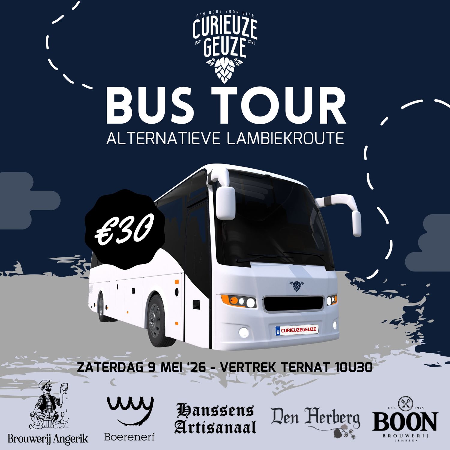 🚌 Curieuzegeuze Busticket– 09/05/2026