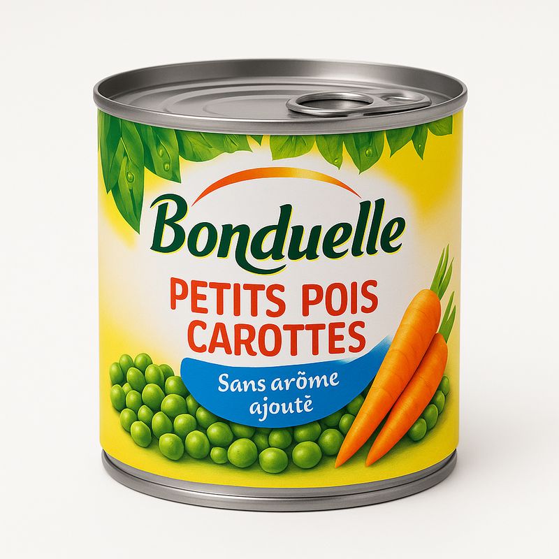 Petits pois Carottes Sans aromes ajouté 530g Petits pois Carottes Sans aromes ajouté 530g