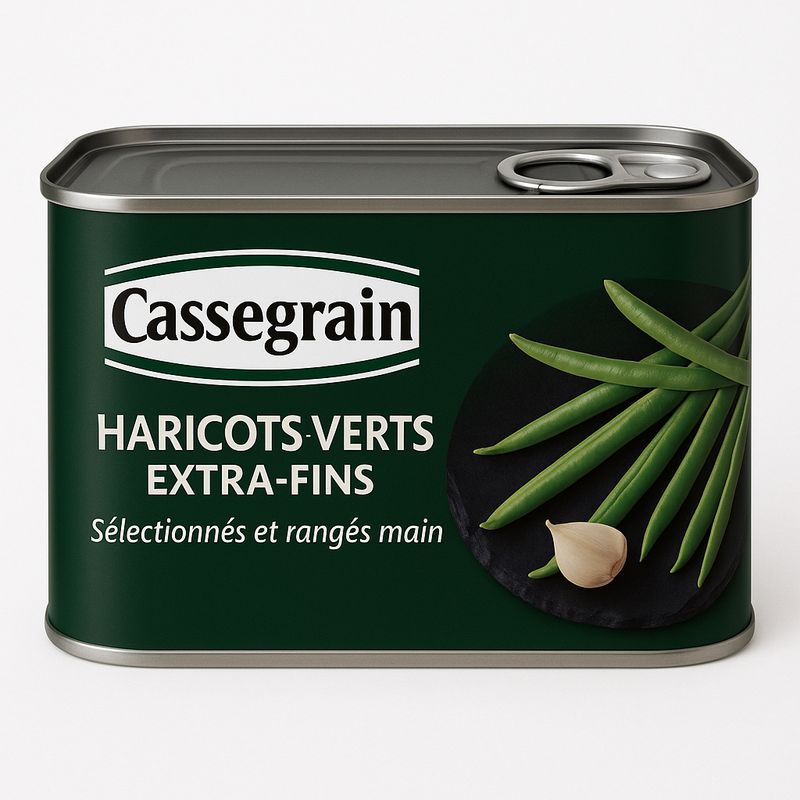 Haricots verts extra fins 390g Haricots verts extra fins 390g