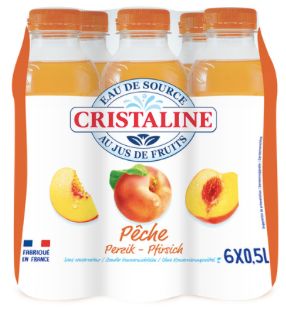 Cristaline pêche 50cl Cristaline pêche 50cl