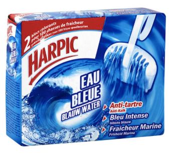 Blocs eau bleue antitartre fraîcheur marine