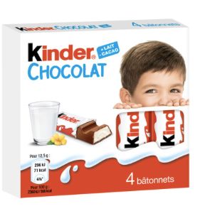 Chocolat au lait 4 barres