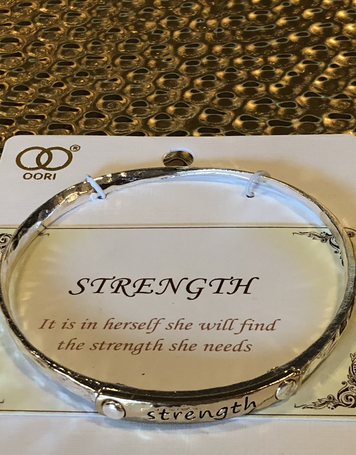 "STRENGTH" mantra bracelet