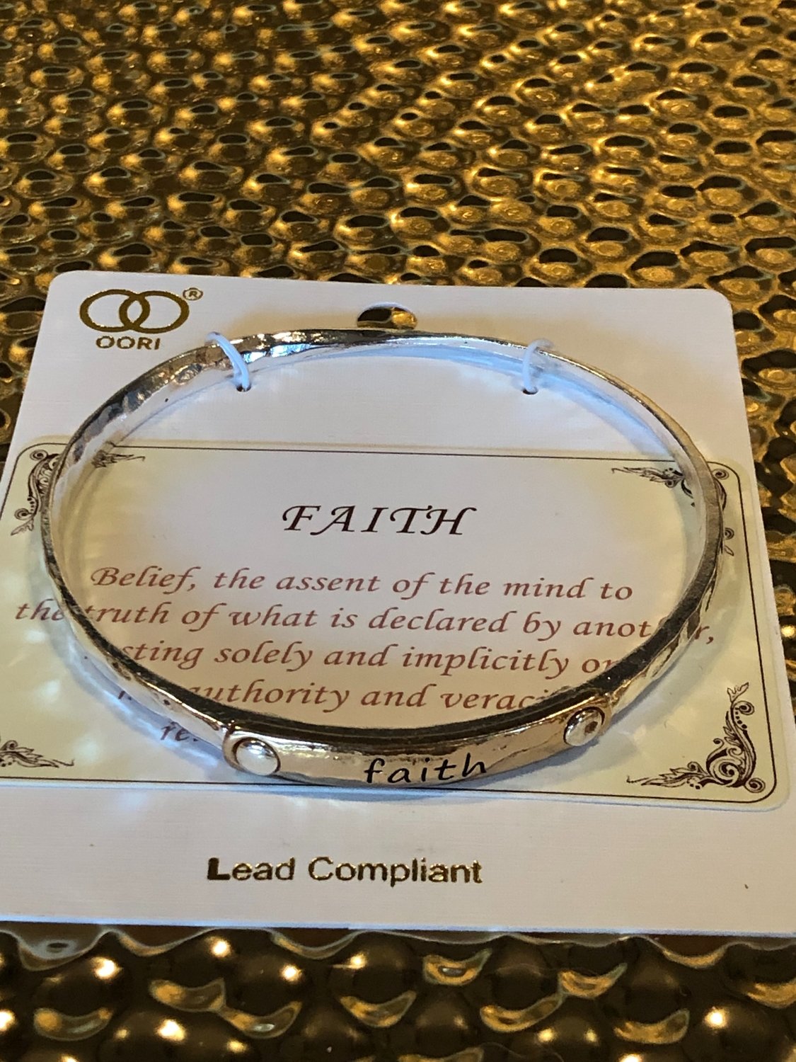 "FAITH" mantra bracelet