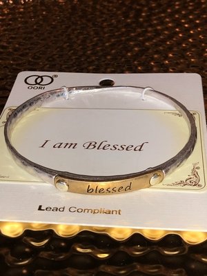 "I Am Blessed" mantra bracelet