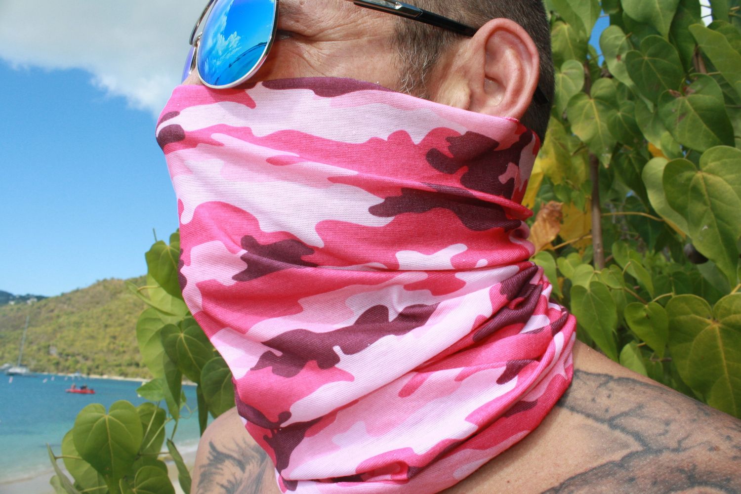 Pink Camo Sun Shield Buff
