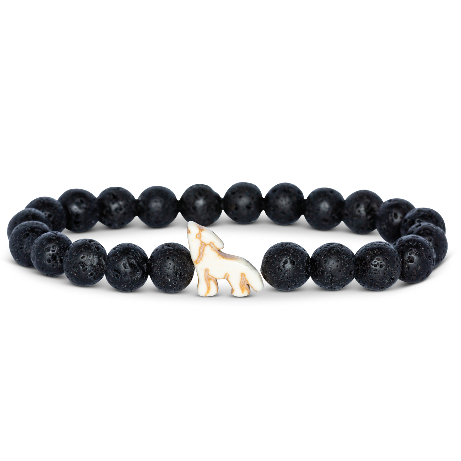 The Scout Bracelet - Wolf, Color: Lava Stone