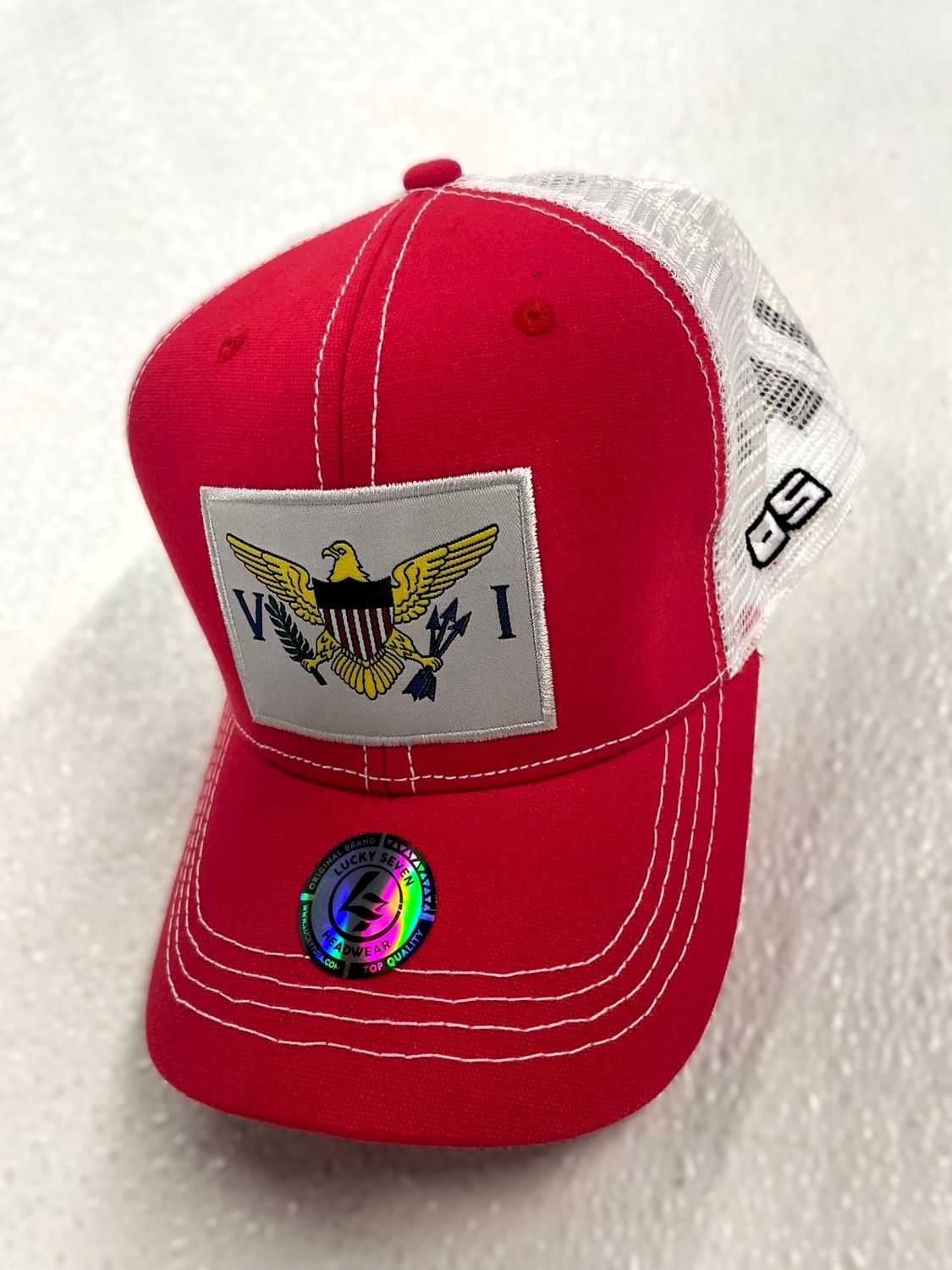 OS VI Flag Trucker Hat, Color: Red