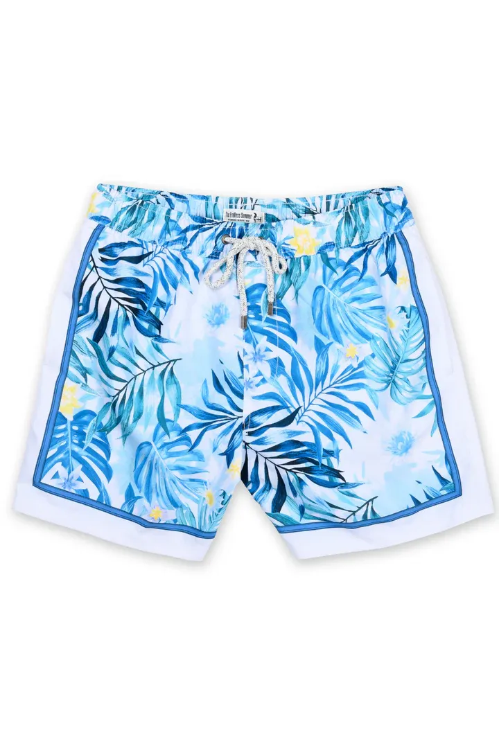 VS Men&#39;s Volley Swim Shorts - Aqua - Tropical Print