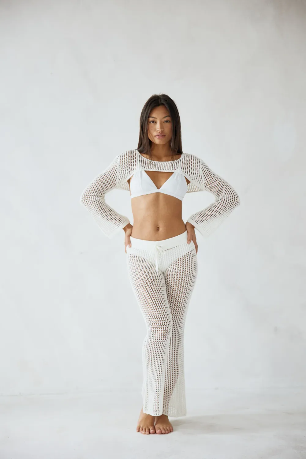 Women&#39;s Crochet Pants - Ivory