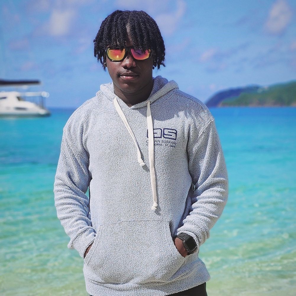 Men&#39;s Loop Terry Hoodie Denim