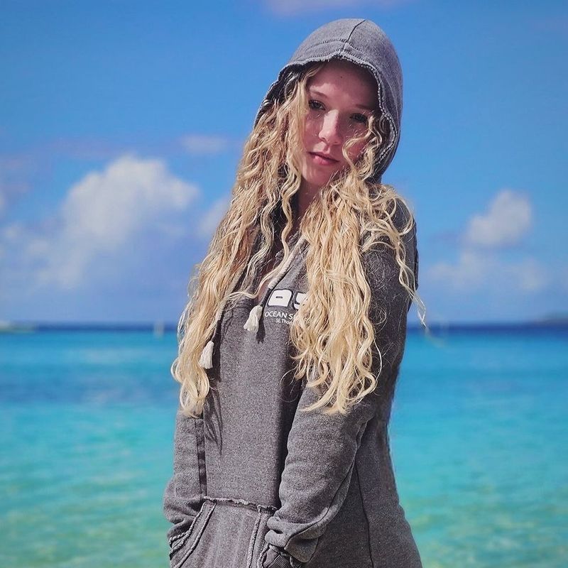Ladies Burnout P/O Hoodie Steel Grey
