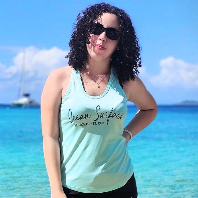 Ladies Performance SPF50+ Tank Aqua