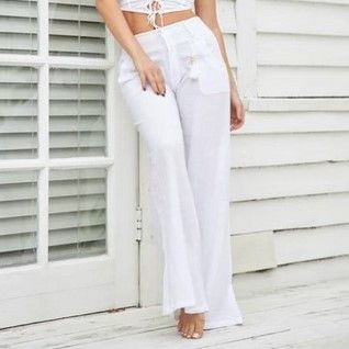 D Women&#39;s Classic Button Up Pants w/Tassle