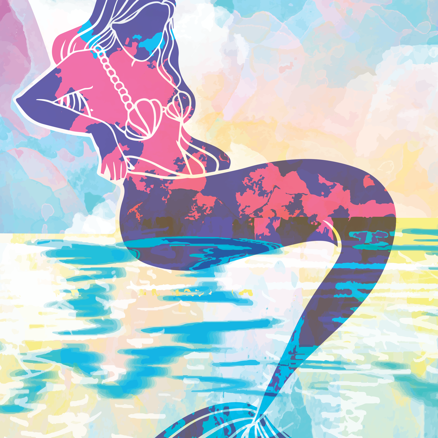 Mermaid Tail Beach Towel/Beach Blanket