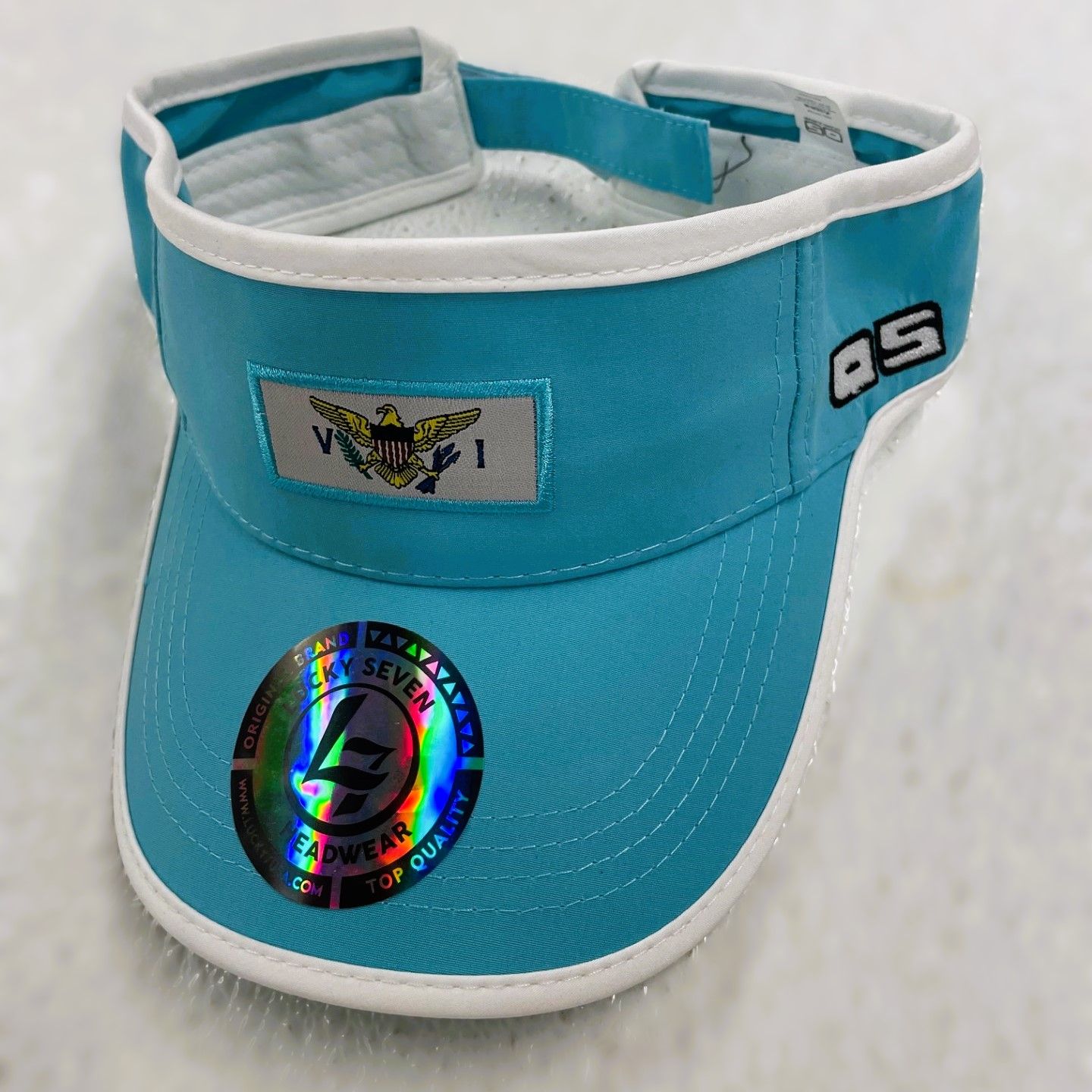 OS VI Flag Visor, Color: Aqua
