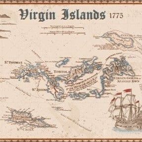 VI Map Towel/Beach Blanket