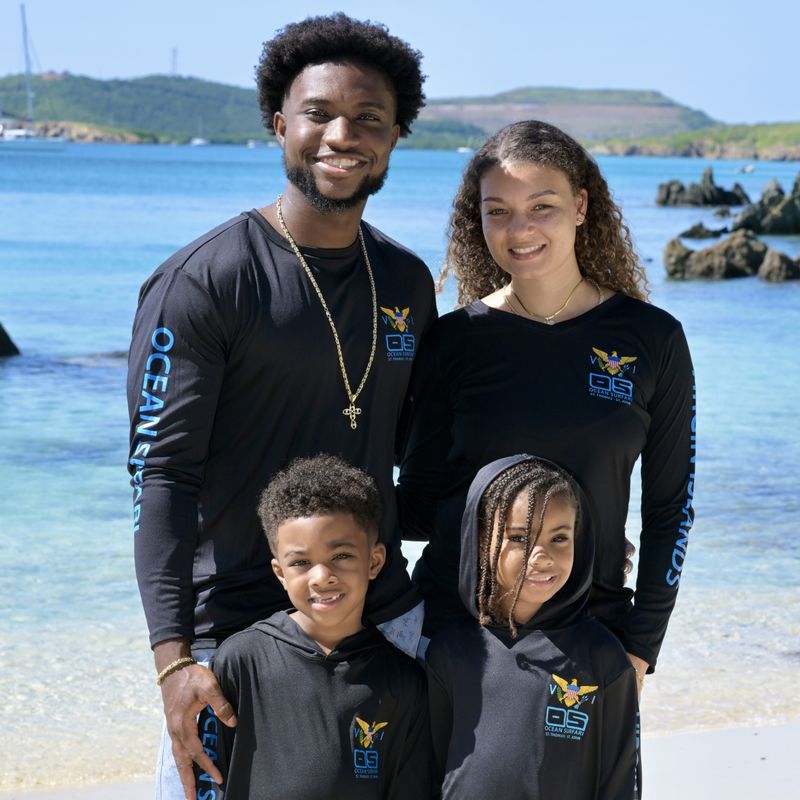 OS SPF 50+ Performance Men's LS VI Flag Black