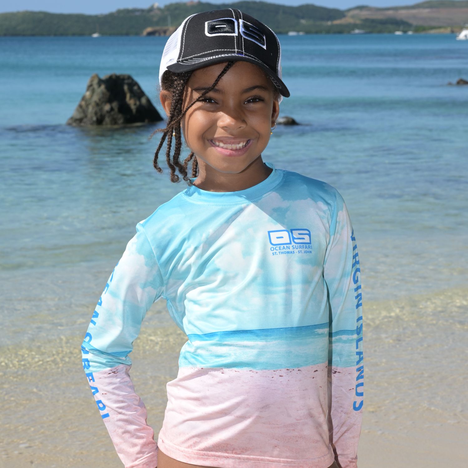 OS SPF 50+ Performance Youth LS Beach