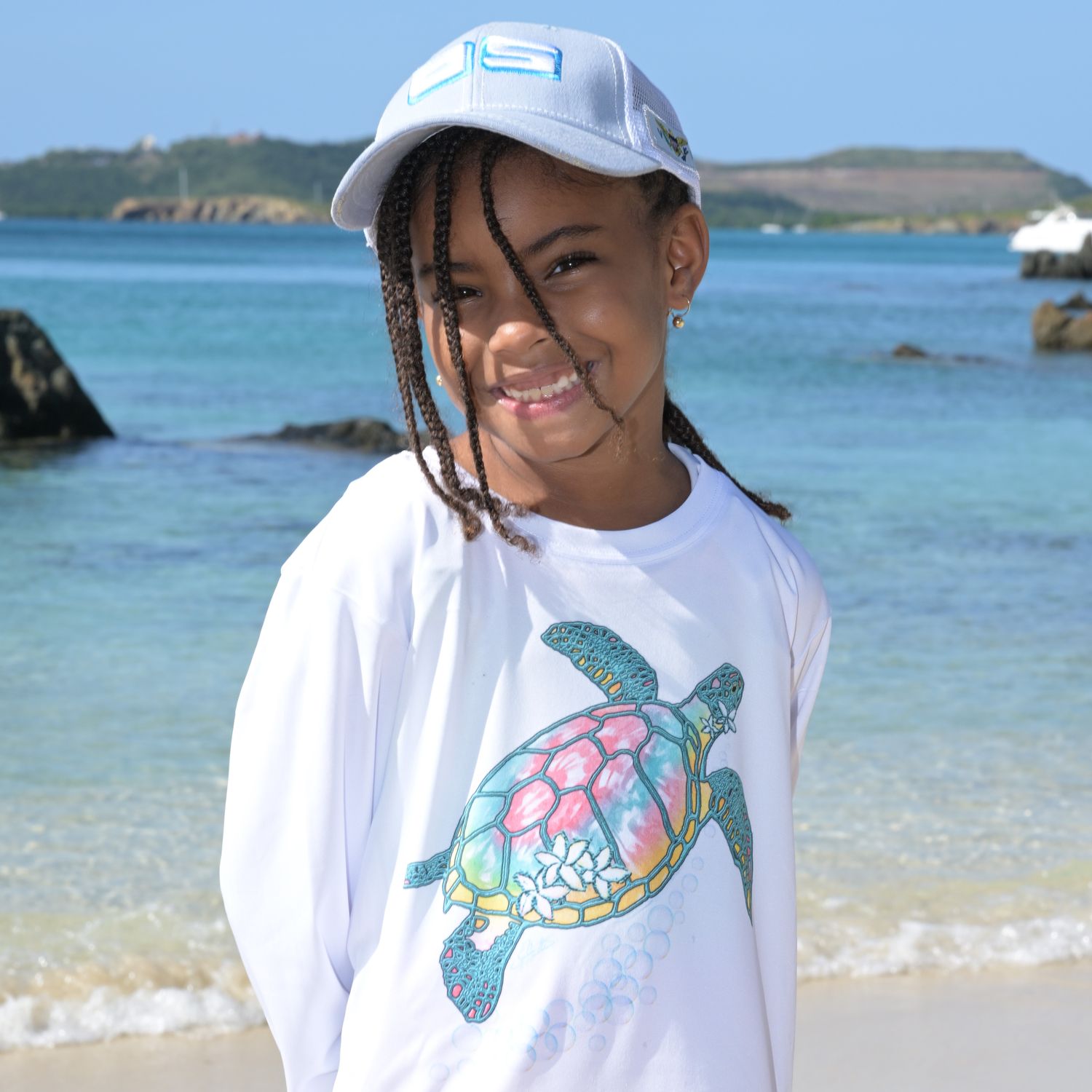 OS SPF 50+ Performance Youth LS Turtle Bliss White