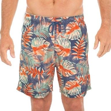 Uzzi Printed Washed Microfiber Shorts - Green