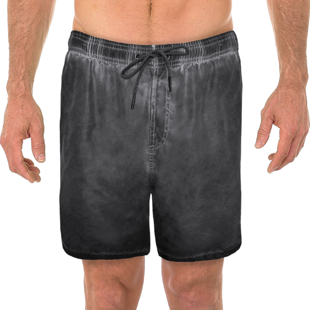 Uzzi Garment Dyed shorts - Black