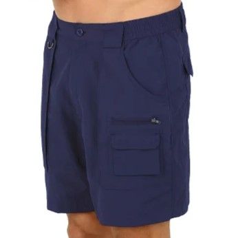 Uzzi Nylon Cargo Walking Shorts - Navy