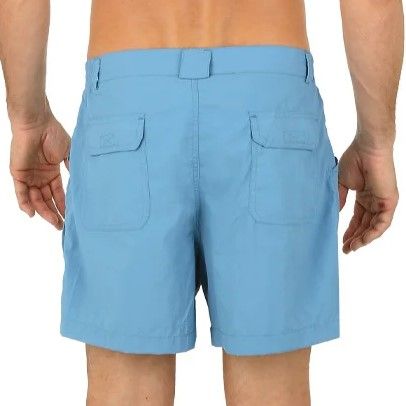 Uzzi Nylon Cargo Walking Shorts - Lt Blue