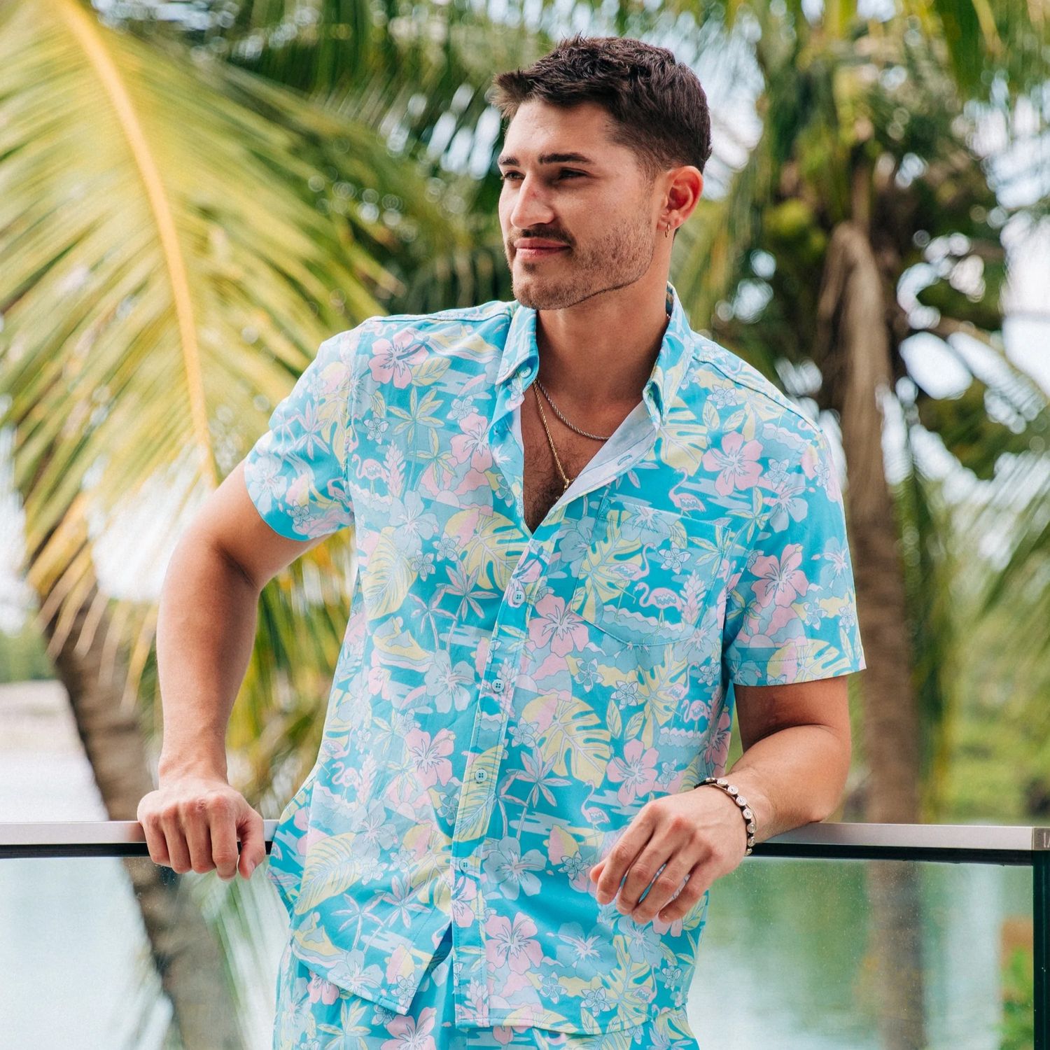 Men&#39;s Button Down Shirt Blue/Green