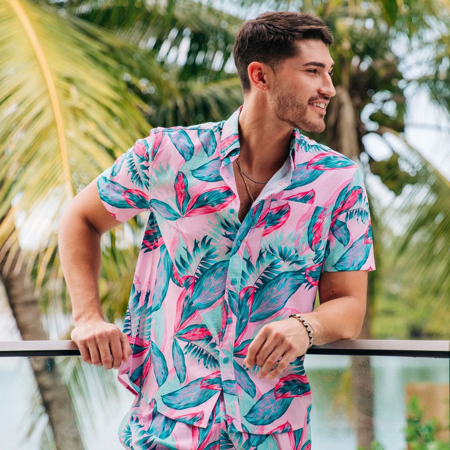 Men&#39;s Button Down Shirt Pink/Mint