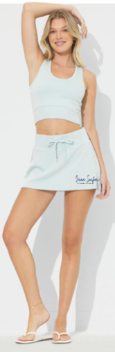 Ladies Cloud Fleece Skort - Sailboat Blue