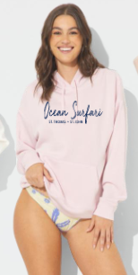 Ladies Cloud Fleece P/O Hoodie Hibiscus Pink