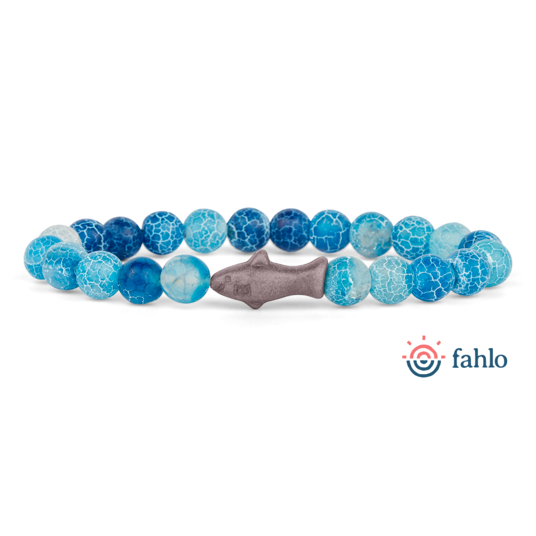 The Voyage Bracelet - Shark, Color: Aqua Blue