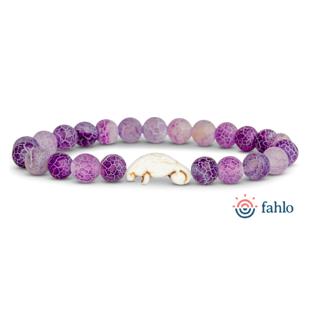 The Drift Bracelet - Manatee, Color: Coral Reef Violet