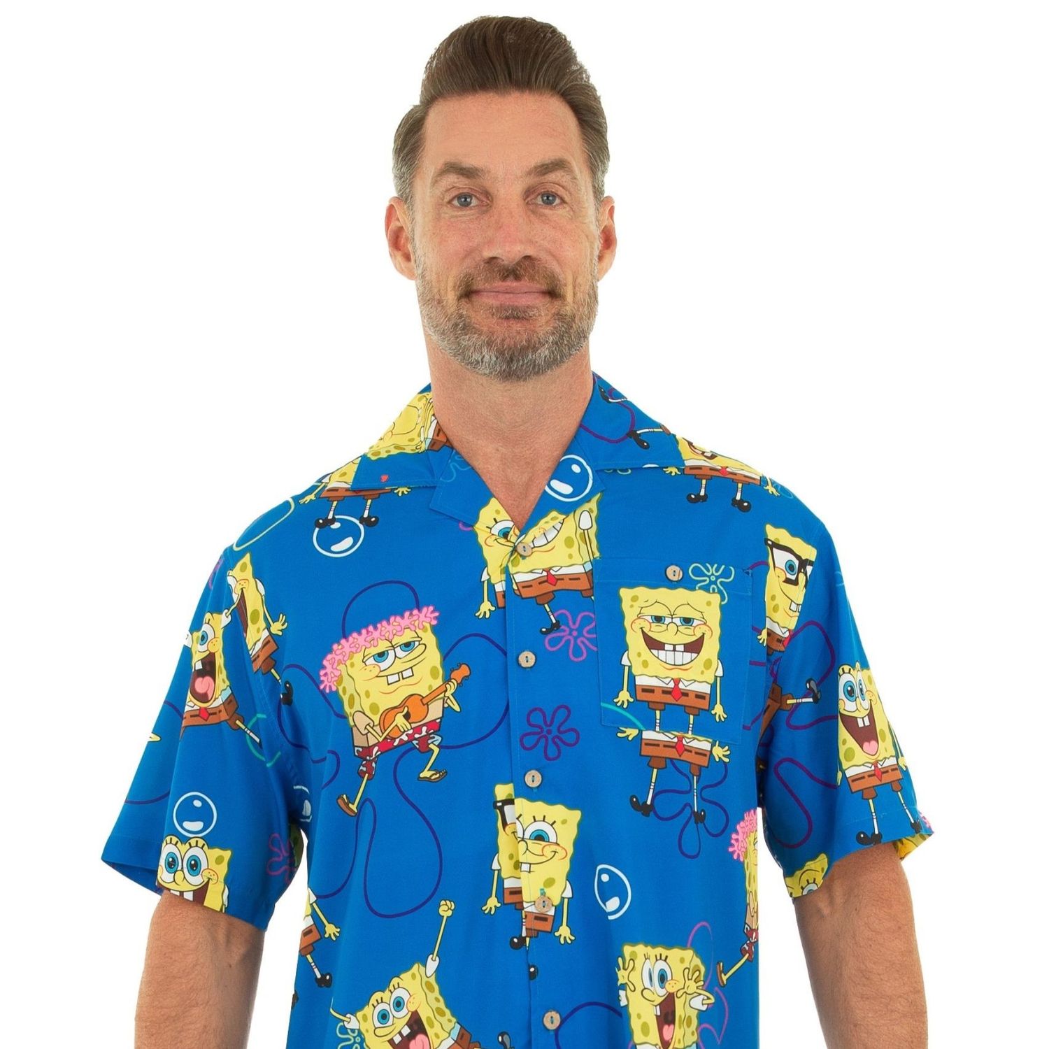 Sponge Bob Squarepants Hawaiian Shirt - Blue