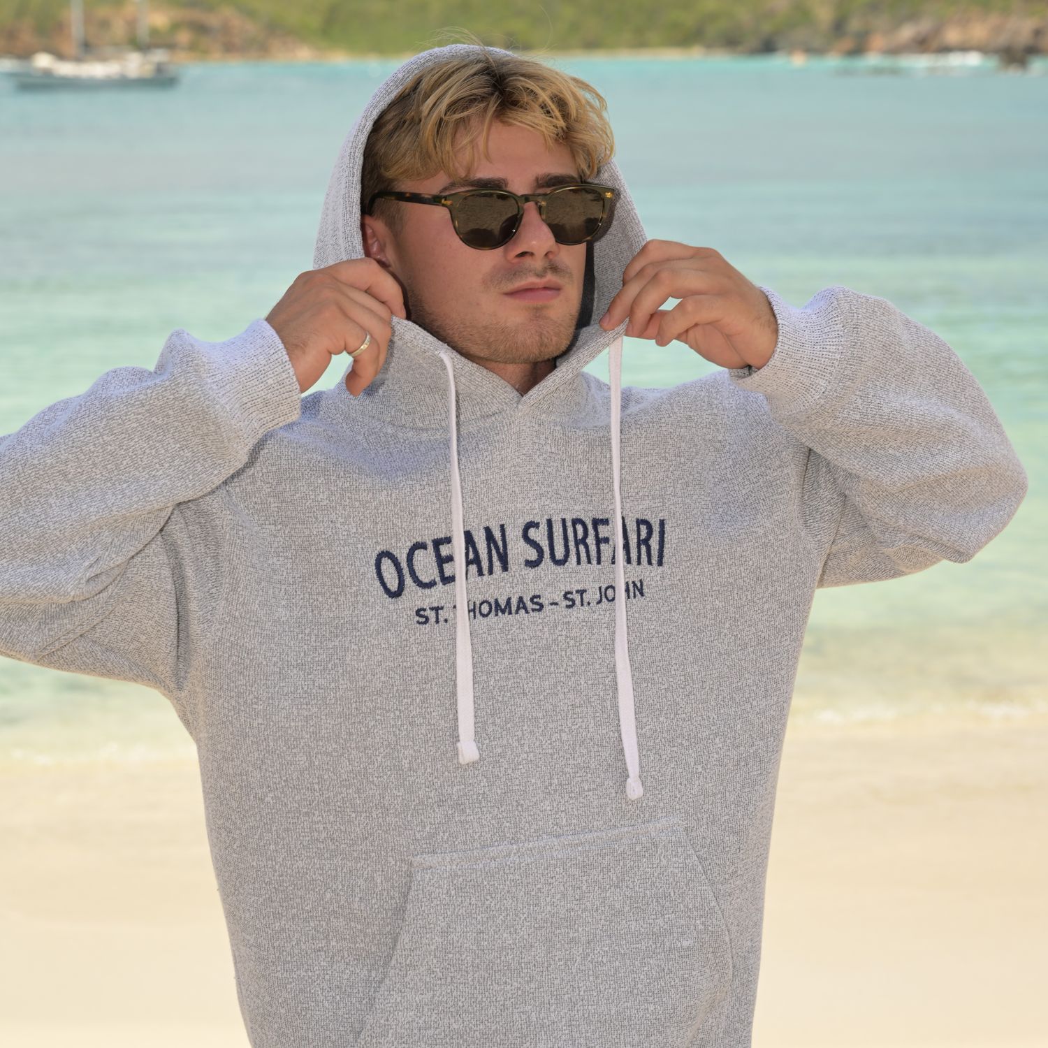O/S Pull-Over Hoodie Salt &amp; Pepper