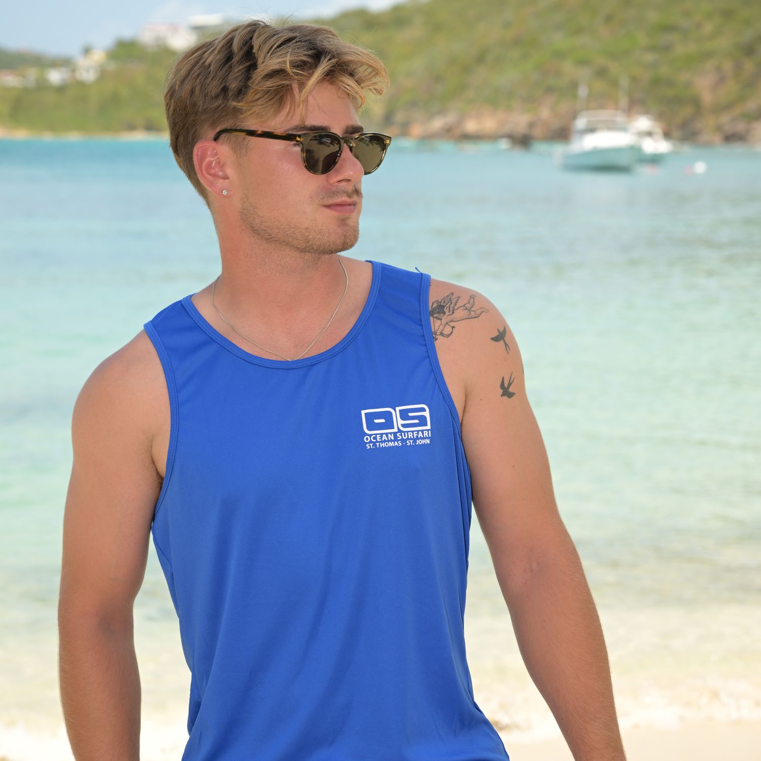 Men&#39;s Performance SPF50+ Tank Royal