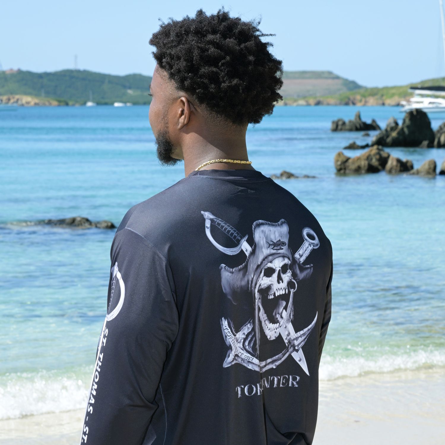 OS SPF 50+ Performance Men&#39;s LS Barnacle Bill