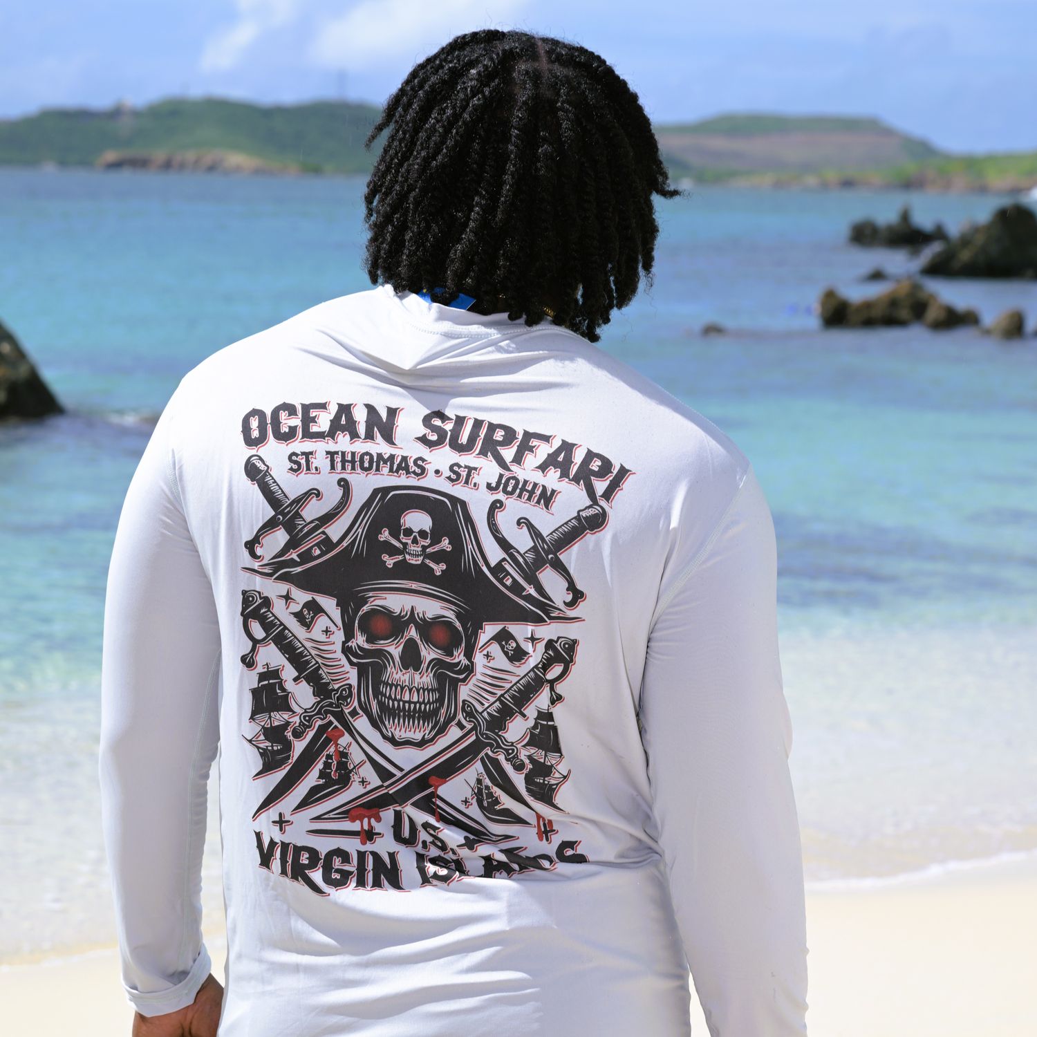 OS SPF 50+ Performance Men&#39;s LS Pirate w/Cutlass - GLG
