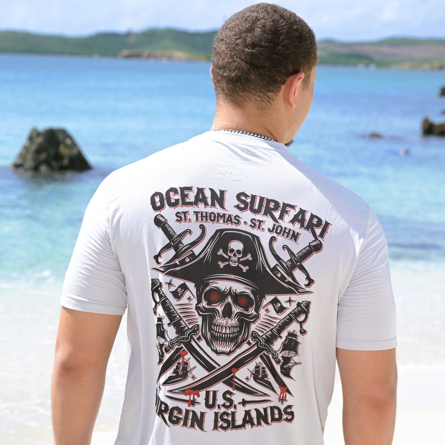 OS SPF 50+ Performance Men&#39;s SS Pirate w/Cutlass - GLG