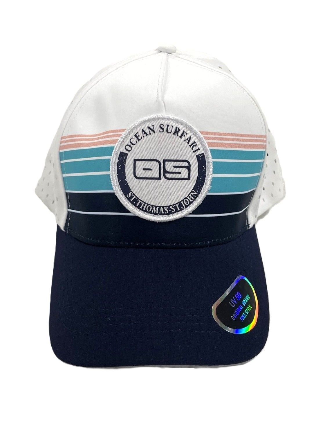 OS USVI Soft Mesh Baseball Hat, Color: Navy