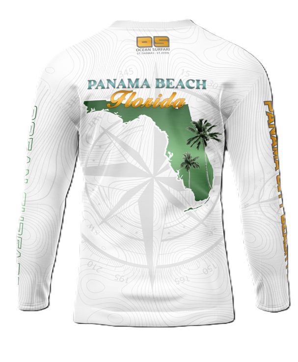 OS SPF 50+ Performance Men&#39;s LS PCB Florida - White