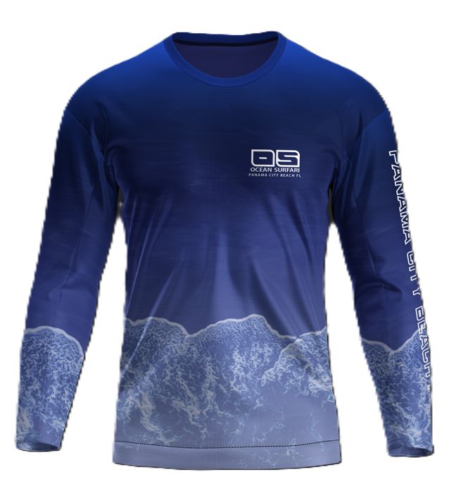 OS SPF 50+ Performance Men&#39;s LS PCB Ocean - Navy