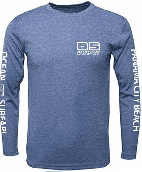 OS PCB SPF 50+ Performance Men&#39;s LS Heather Royal