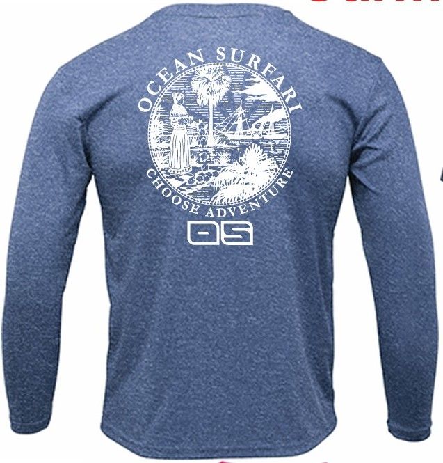 OS PCB SPF 50+ Performance Men&#39;s LS HTR Royal - FL Seal