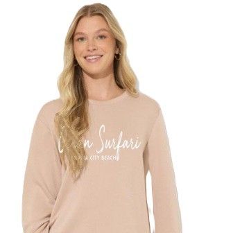 Ladies PCB Cloud Fleece Crewneck Nude