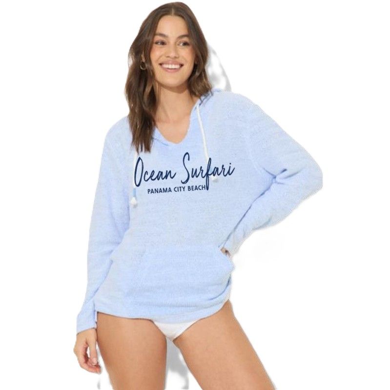 Ladies PCB Waffle Knit Baja True Blue / Ivory